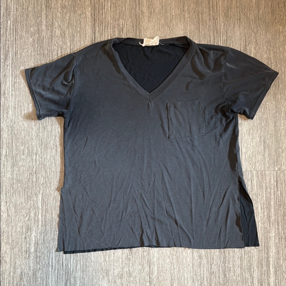 Women's Black V-Neck Top